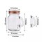 4 Clear Rose Gold 4 oz Glass Mason Mini Jars Lids Wedding Party Favor Holders